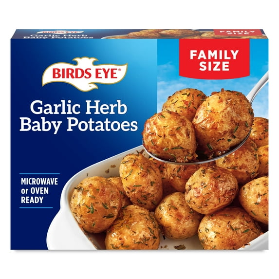 Birds Eye Garlic Herb Baby Potatoes, Frozen Side, 20.5 oz. Family Sized Bag