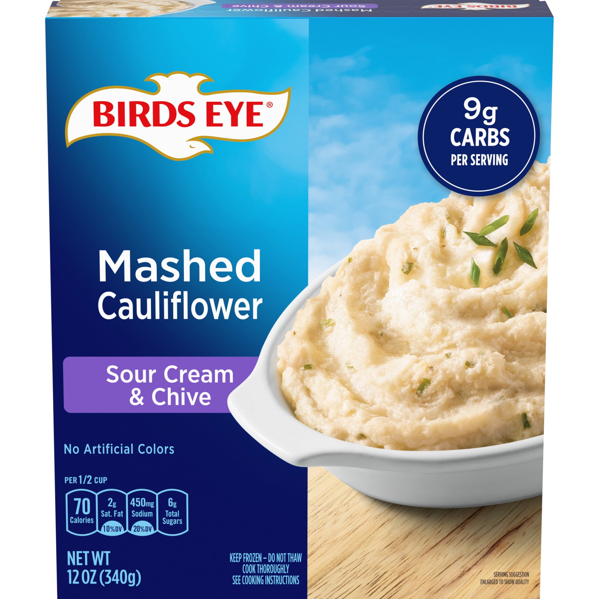 Birds Eye Mashed Cauliflower with Sour Cream & Chives, 12 oz (Frozen