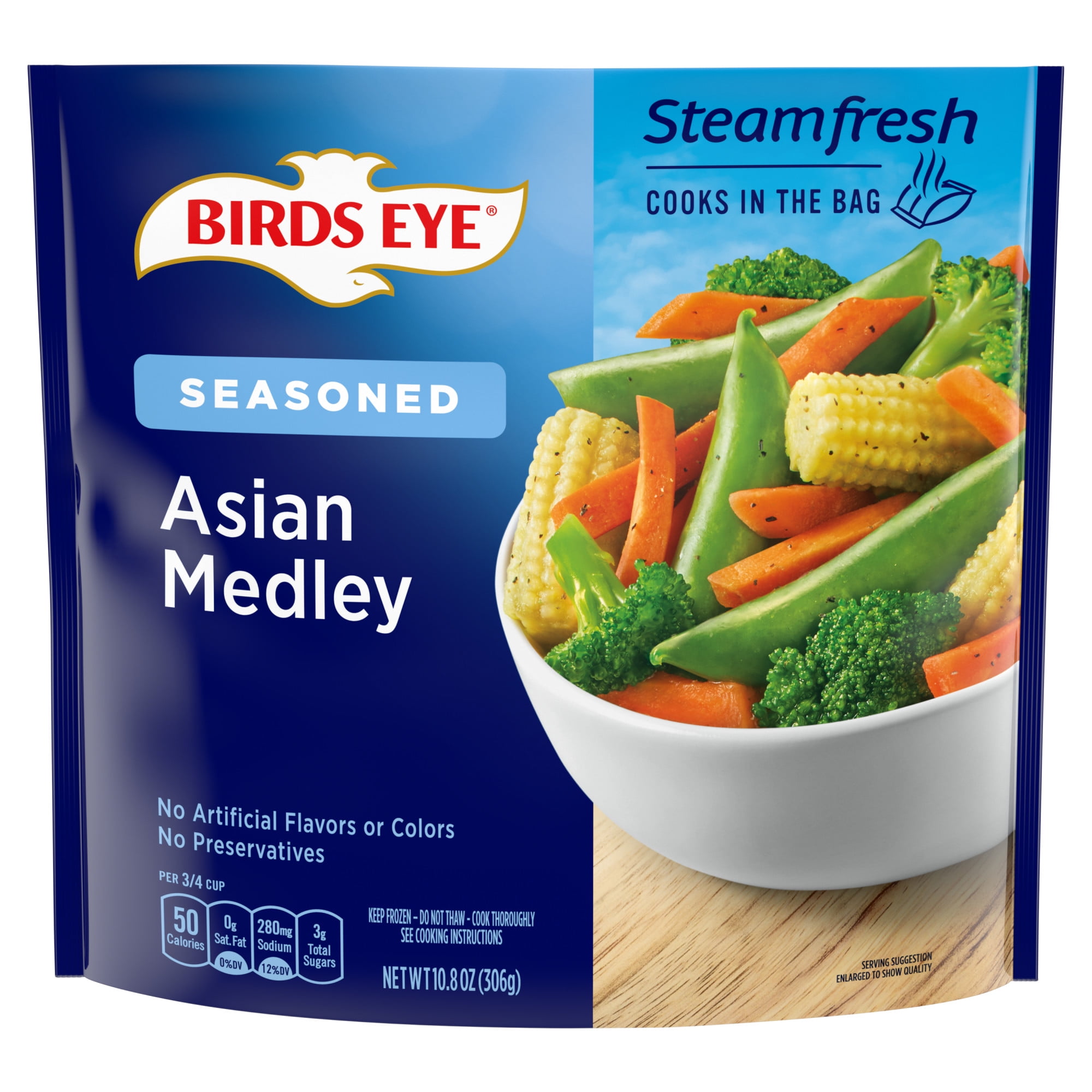 Birds Eye Steamfresh Asian Vegetable Medley, Frozen Vegetables, 10.8 oz