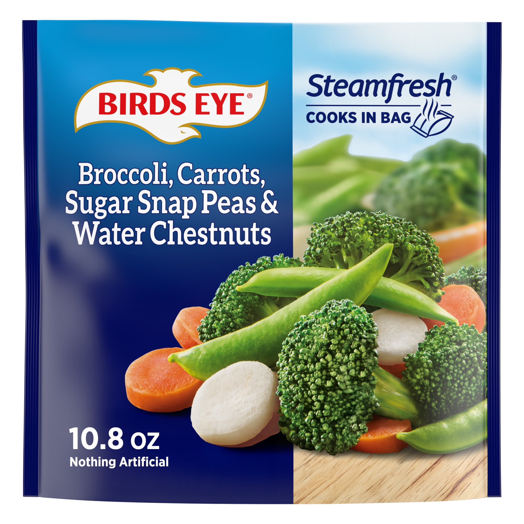 Birds Eye Steamfresh Broccoli, Carrots, Sugar Snap Peas, Water Chestnuts, Frozen Vegetables, 10.8 oz
