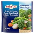 thumbnail image 1 of Birds Eye Steamfresh Broccoli, Carrots, Sugar Snap Peas, Water Chestnuts, Frozen Vegetables, 10.8 oz, 1 of 9