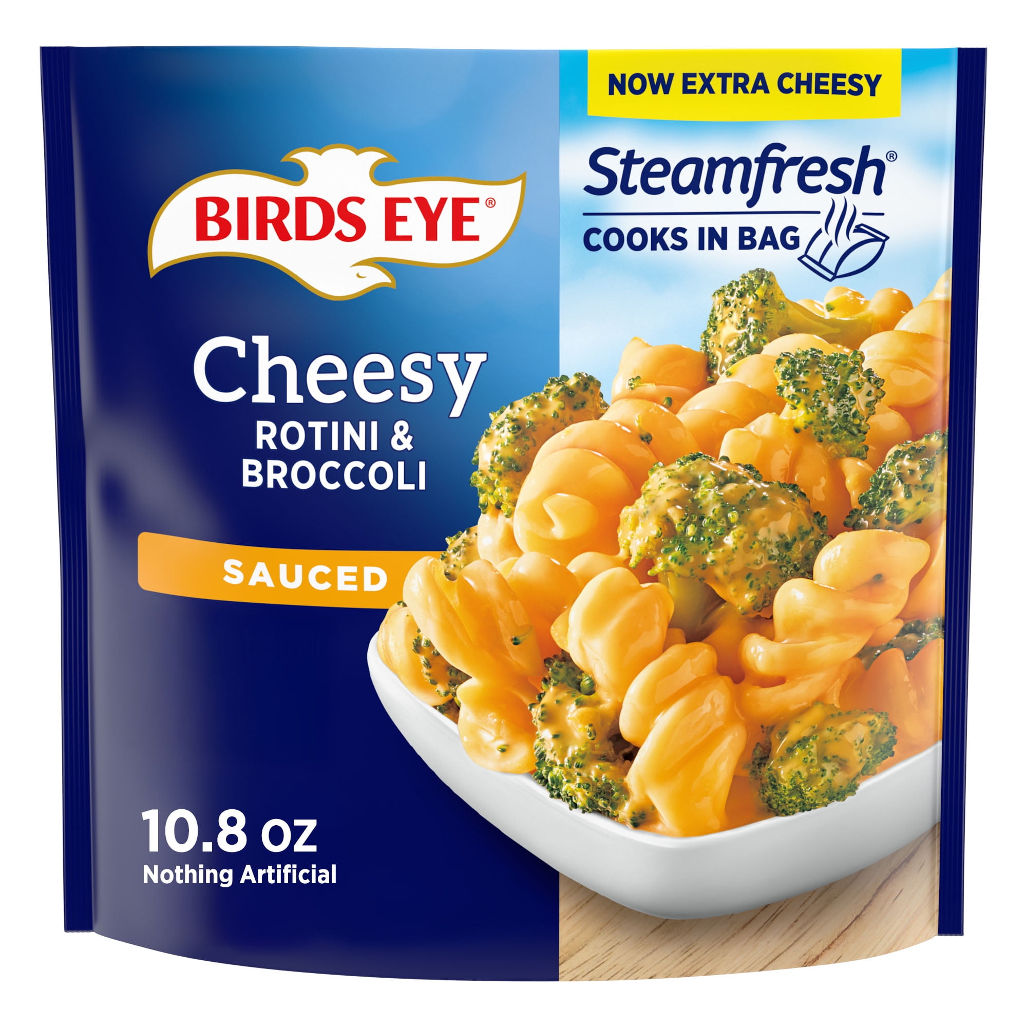 Birds Eye Steamfresh Sauced Cheesy Pasta & Broccoli, Frozen Side, 10.8 oz. Bag