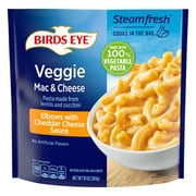 Birds Eye Veggie Pasta Mac and Cheese Elbows with Cheddar Cheese Sauce, Frozen Sides, 10 oz Bag (Frozen)