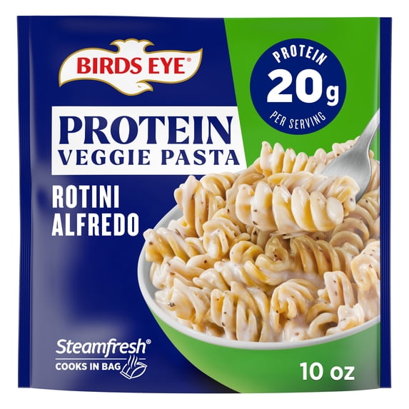 Birds Eye Protein Veggie Pasta with Alfredo, 20g of Protein, Frozen Side, 10 oz.