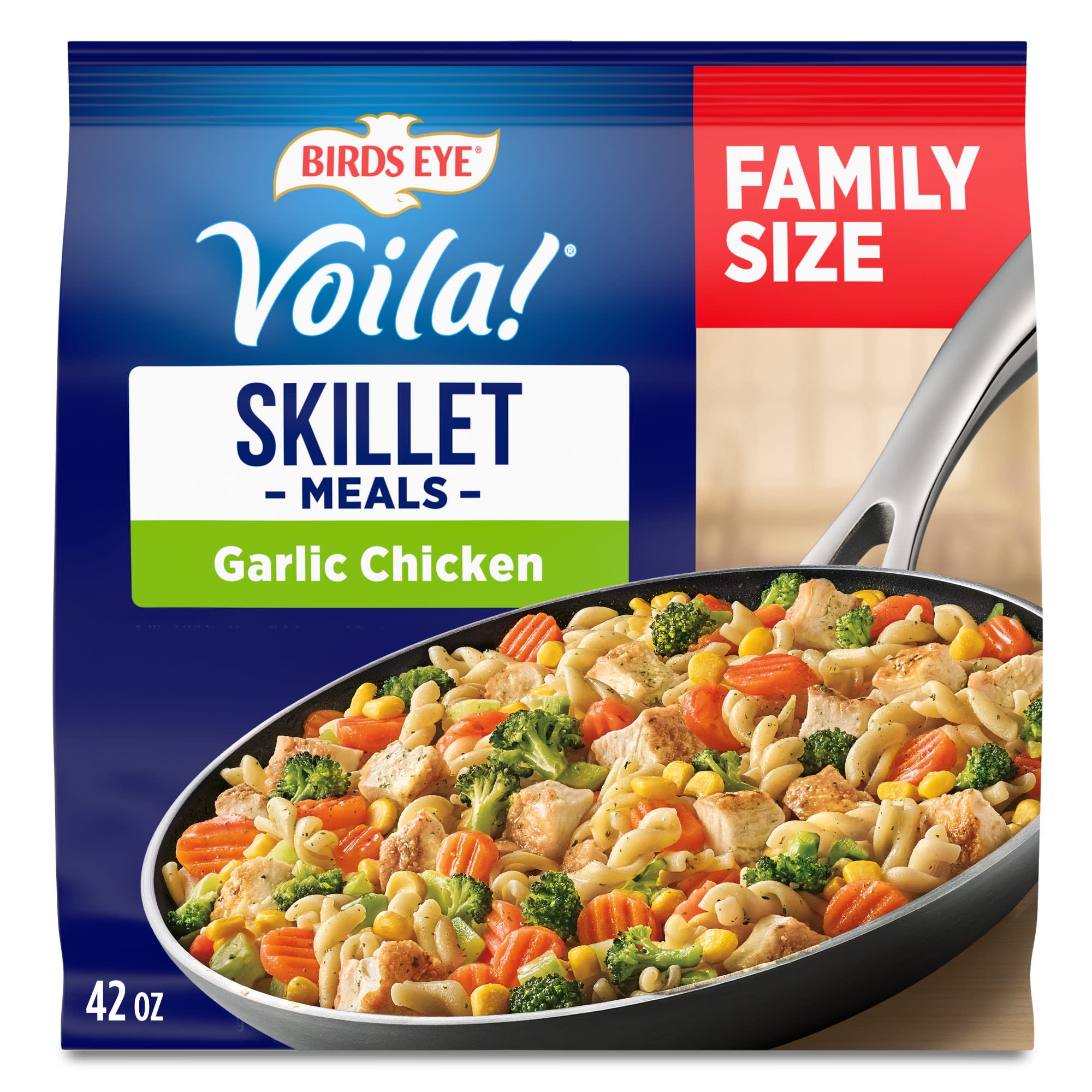 Birds Eye Voila! Garlic Chicken Skillet Meals, Frozen Meal, 42 oz. Family Size Bag