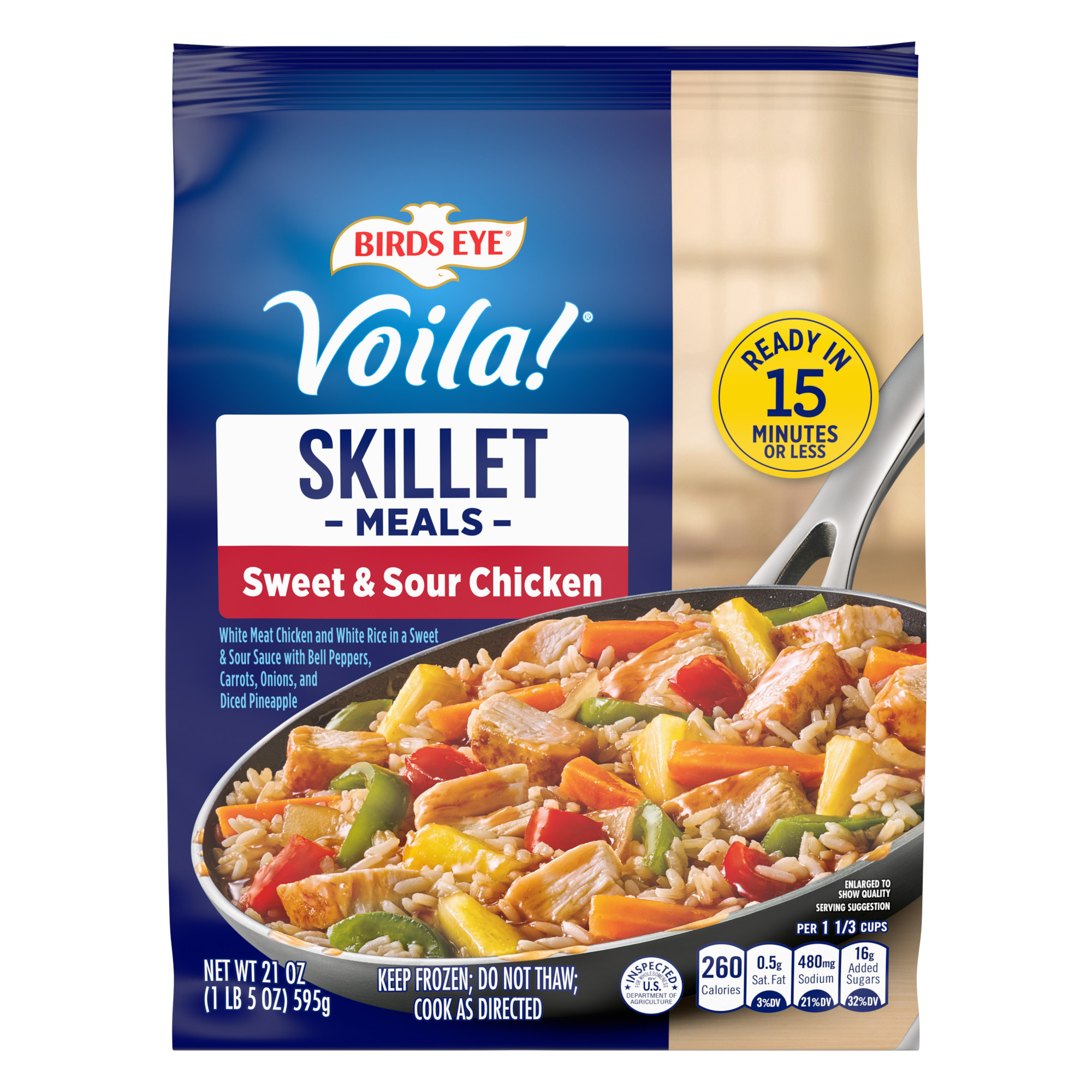 Birds Eye Voila! Sweet & Sour Chicken, Frozen Meal, 21 oz (Frozen