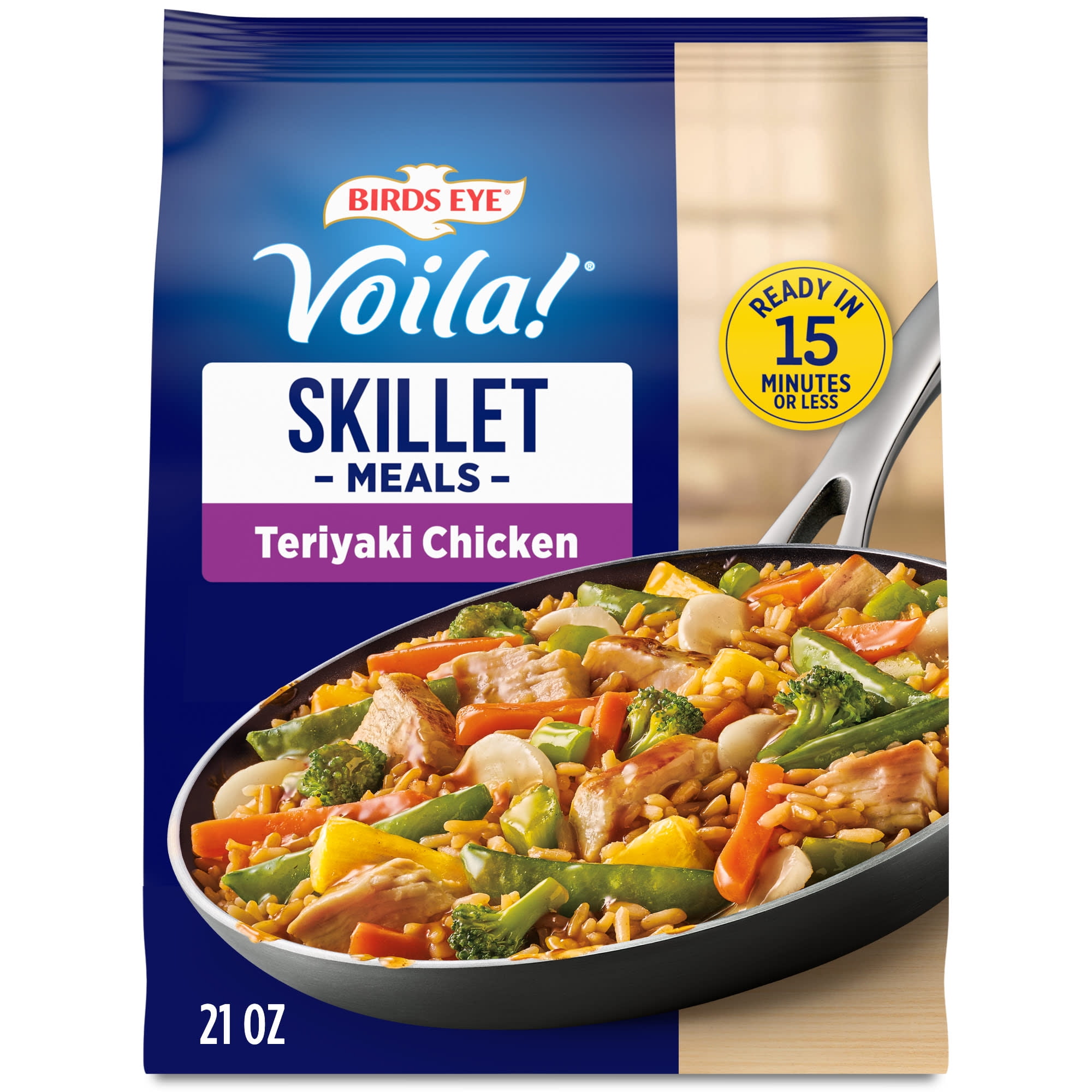 Birds Eye Voila! Teriyaki Chicken Skillet Meals, Frozen Meal, 21 oz. Bag