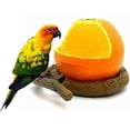 thumbnail image 1 of Birds Feeder Bowl,Bird Food Feeding Bowl Feed Cup for Small Parrots Cockatiels Conure Hamster Small Animal Drinking Water Container for Birds Cage Accessories, Orange, 1 of 7