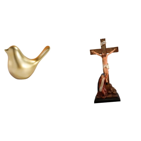 Birds Figurine Animal Statue Mother Mary Sculpture Resin Material for Home Office Desktop Living Room Decor