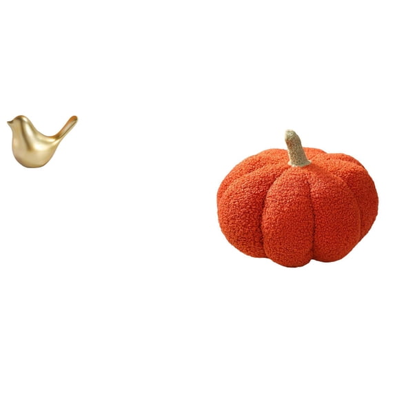 Birds Figurine Pumpkin Pillow Animal Statue Plush Material Home Decor for Bedroom Living Room Offices