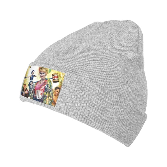 Birds Film Prey Harley Quinn Stretchable Knitted Beanie Hat Unisex Hat Daily Winter Thermal Soft Skull Cap For Men Women