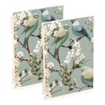 thumbnail image 1 of Birds Flowers Leaves Branches Ring Binder Notebook Journey Note Diary College Ruled Spiral Notebook Study Loose Leaf Paper A5 60 Pages, 1 of 8
