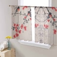 thumbnail image 1 of Birds Flowers Sheer Curtains 54 Inch Length 2 Panels Set for Living Room/Bedroom, Chinese Japanese Branches Plum Blossoms Semi Curtain Sheers Drapes Rod Pocket Curtains Window Treatment 52''x54''x2, 1 of 7