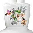thumbnail image 1 of Birds Flowers Toilet Lid Decal Commode Sticker for Bathroom Decorative Flower Sticker Decoration Public Toilet Sticker, 1 of 8