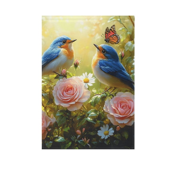 Birds Garden Flag Double Sided 12 x 18/28 x 40 Inch Yard Flag Home Outdoor Yard Patio Lawn Decor