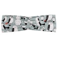 thumbnail image 1 of Birds Headband, Cartoon Style Illustration of Long-Eared Owl and Great-Grey Owls, Elastic and Soft Women's Bandana for Sports and Everyday Use, Grey Red Coconut, by Ambesonne, 1 of 3