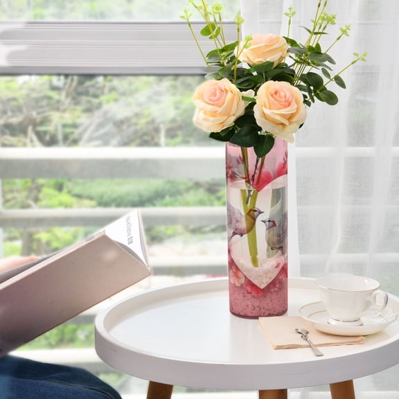 Birds Heart Flowers Floral Vases for Flowers Modern Decorative Vase Home Decor for Bedroom Kitchen Living Room Centerpieces