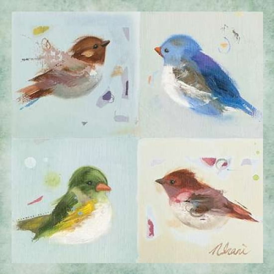 Birds II Canvas Art - Ninalee Irani (24 x 24)