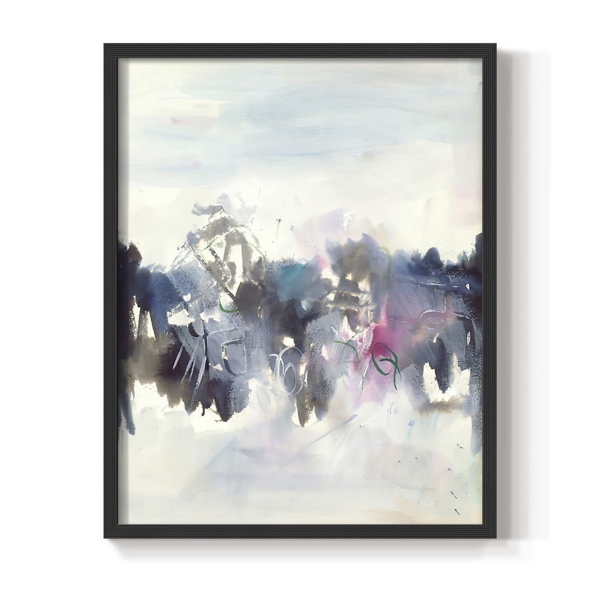 Birds II Framed Print in Black Solid Wood Framed Print No Nail Hanging