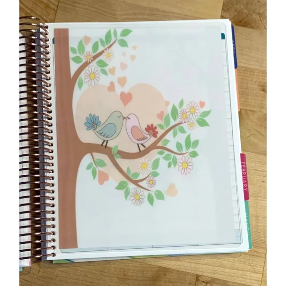 Birds In Love In A Tree Dashboard Made For Use With Erin Condren Life Planner