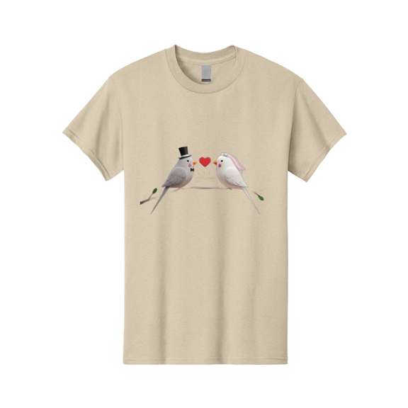 Birds-In-Love Mens Graphic Tee, 100% Cotton, Casual Summer Wear BAA162