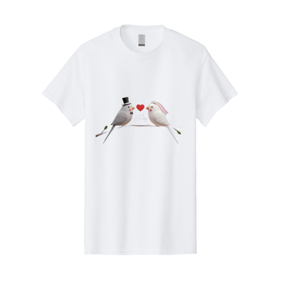 Birds-In-Love Mens Graphic Tee, 100% Cotton, Casual Summer Wear BAA162
