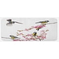 thumbnail image 1 of Birds Kitchen Mat, Group of Hummingbirds on Flowering Branch Best Friends Peace Illustration Home, Plush Decorative Kitchen Mat with Non Slip Backing, 47" X 19", Multicolor, by Ambesonne, 1 of 1