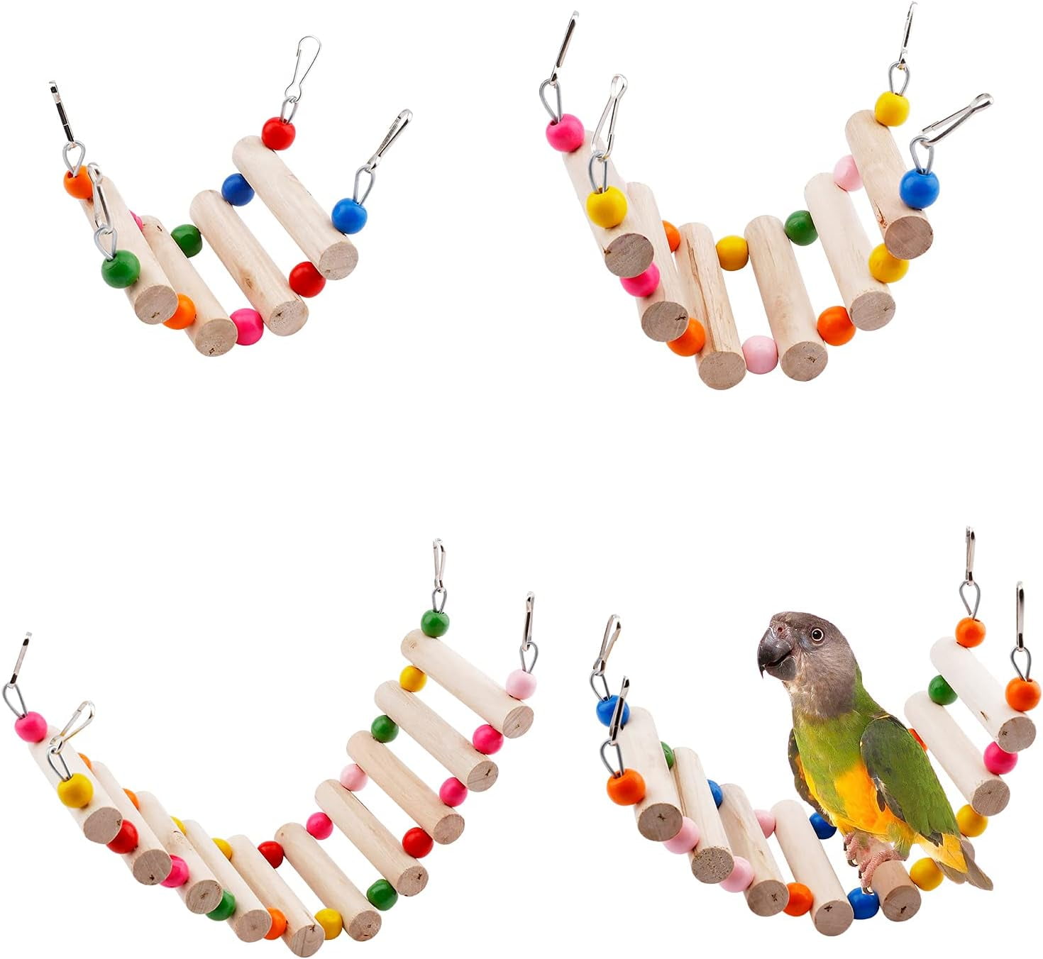 Birds Ladders Swing Wood Toys Suspension Bridge Nature Wood Long