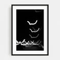 thumbnail image 1 of Birds of Light - Athens Greece Photography Abstract Black and White Minimalist Nightlife Modern Art Psychedelic Geometric Black Framed Wall Art Print 18 x 24 inches, 1 of 9