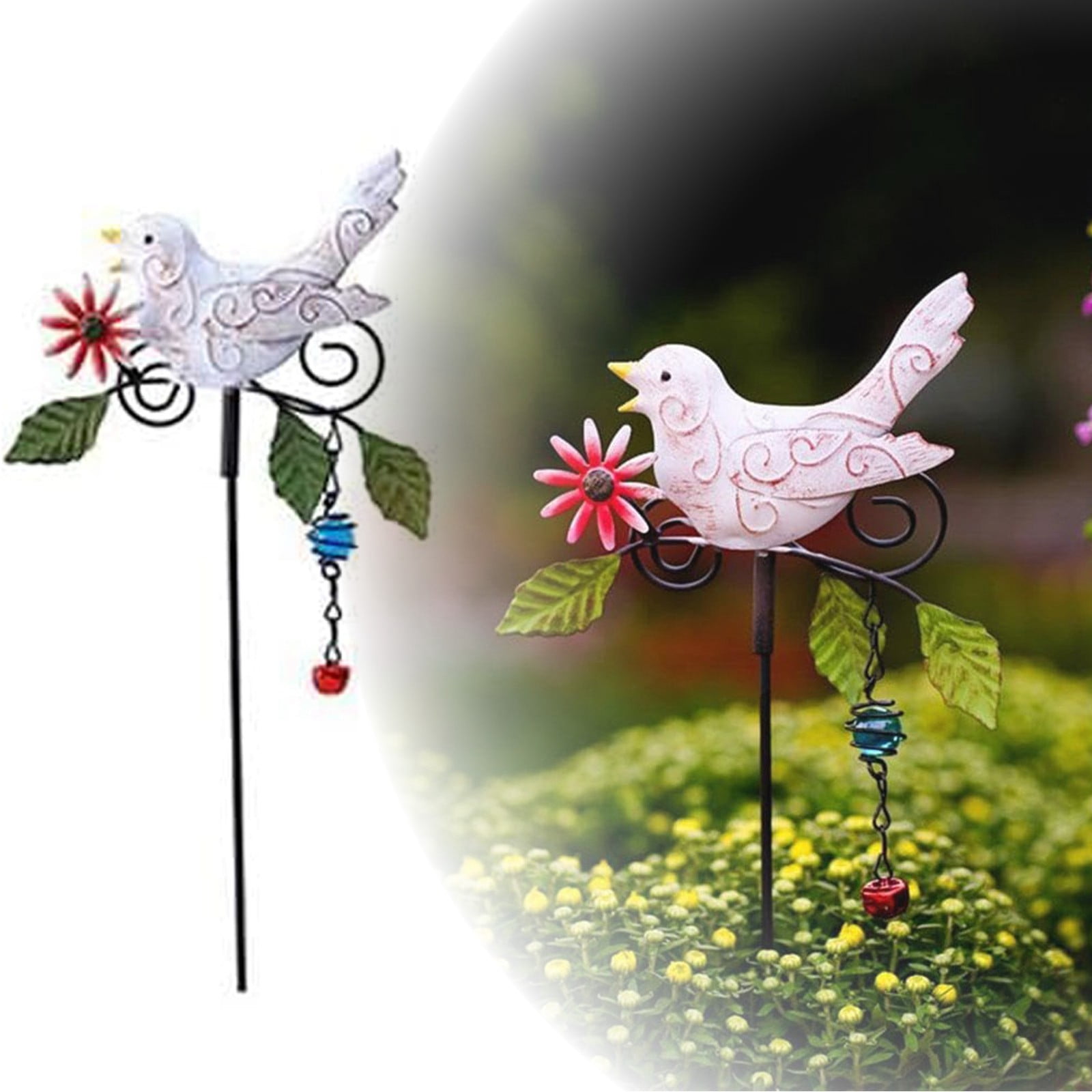 Birds Metal Decorative Garden Stakes 14.2 Inch Bird Garden Stakes Metal
