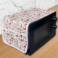 thumbnail image 1 of Birds Microwave Oven Cover, Funny Birds with Hats Smiling Mushrooms Flowers Creative Modern Doodle, Water Resistant Organizer with Pockets for Kitchen, 36" x 12", Multicolor, by Ambesonne, 1 of 1