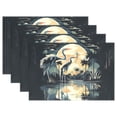 thumbnail image 1 of Birds with Moon Coconut Trees Lake 12×18 inch Placemats Heat Resistant Washable Foldable Rectangular Placemats Set Decoration Indoor Outdoor for Kitchen Dining Table 1PC, 1 of 8