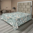 thumbnail image 1 of Ambesonne Birds and Nature Flat Bedding Sheet Soft Top Sheet, Oriental Owl Print, Queen, Pale Slate Blue Blush, 1 of 1