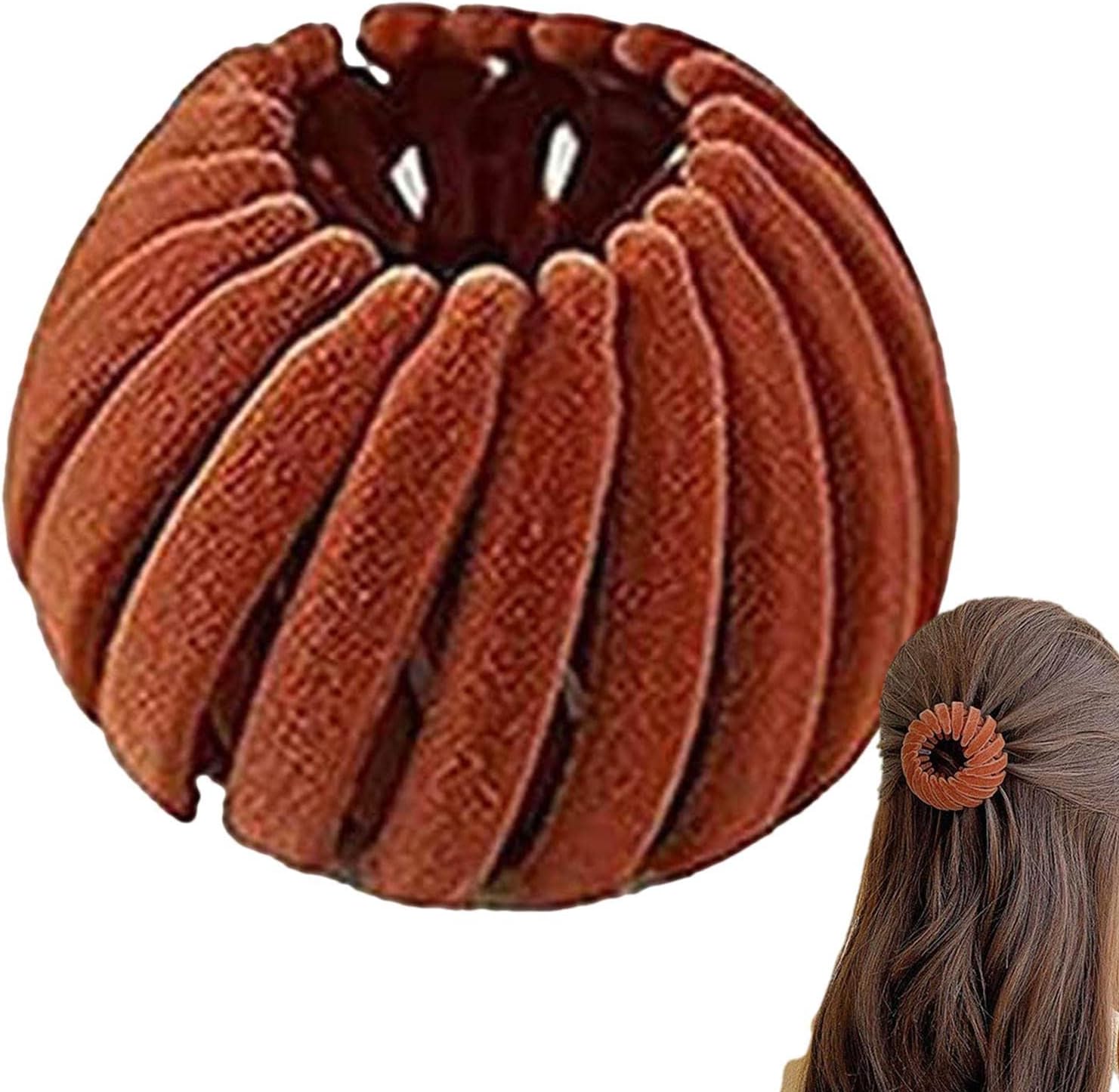 Birds Nest Hair Clip Premium Velvet Expandable Ponytail Holder Hair