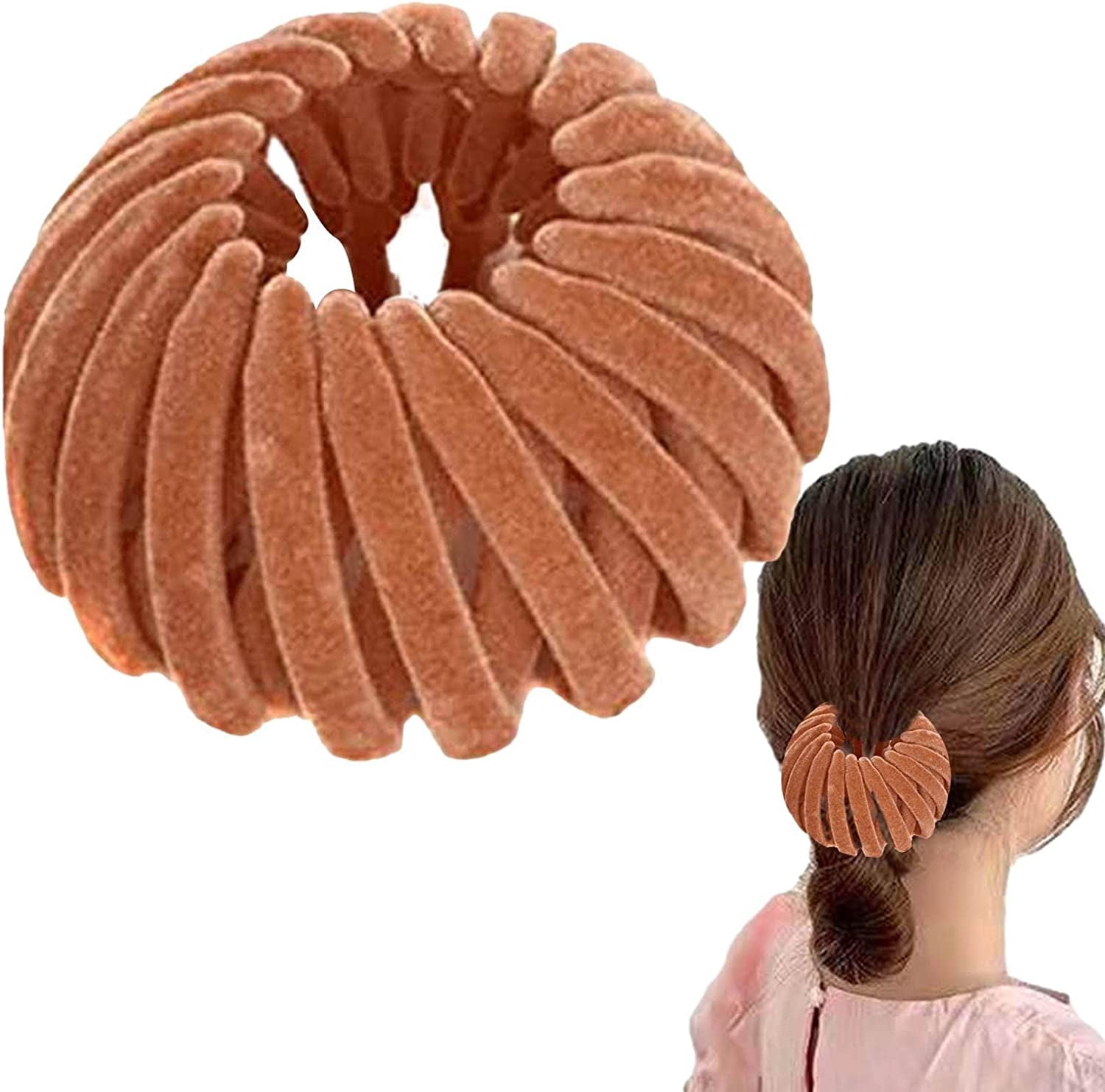 Birds Nest Hair Clip, Velvet Expandable Ponytail Holder Hair Claw
