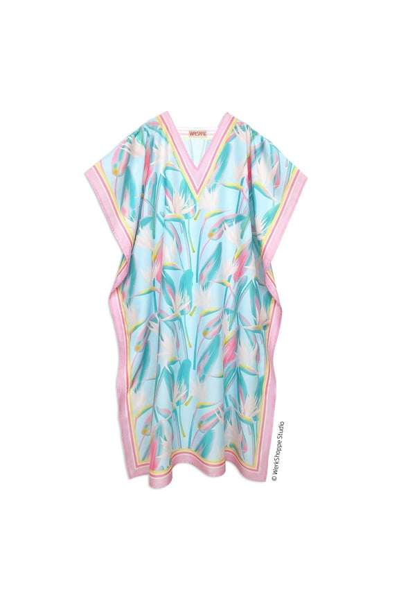 Birds Of Paradise Caftan | Beach Pool Coverup
