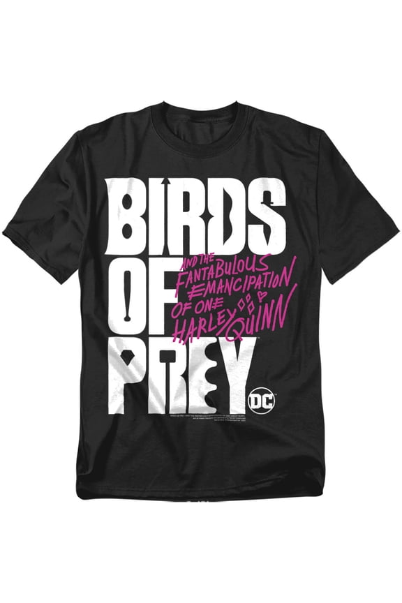 T-Shirt Birds of Prey Logo Unisex Graphic Tee For Men & Women Black 