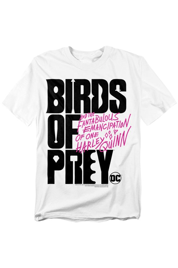 T-Shirt Birds of Prey Logo Unisex Graphic Tee For Men & Women White 