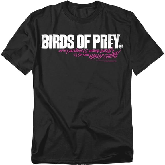 Birds of Prey T-Shirt Horizontal Logo Unisex Graphic Tee For Men & Women Black 