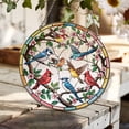 thumbnail image 1 of Birds On A Branch Stained Glass Ornament, Stained Glass Window Hanging Suncatcher, Cardinal Hummingbird Glass Panel Decor Gift, 1 of 5