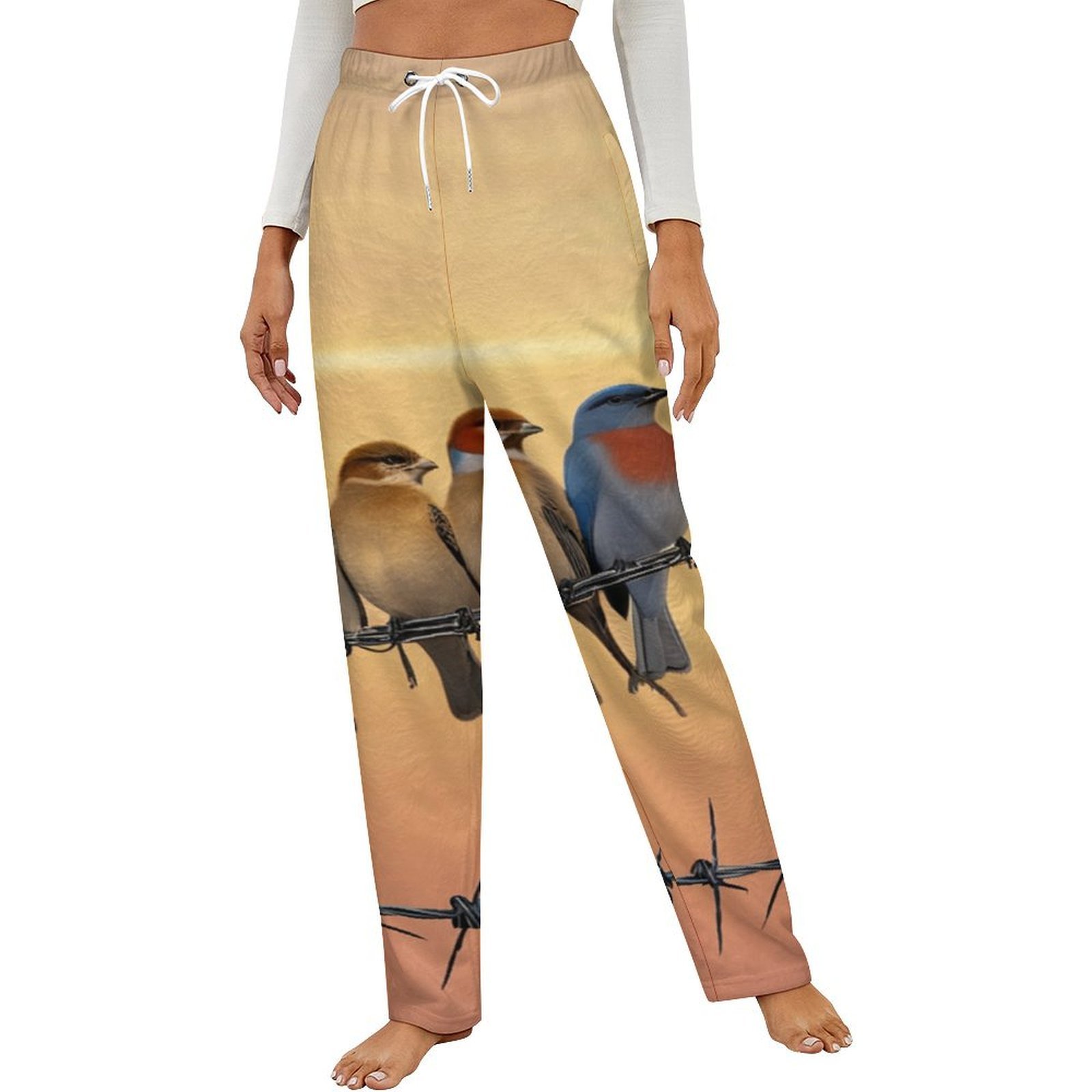 HIGH WAIST HIGH LEG PANT BIRDS OF A FEATHER