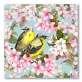 thumbnail image 1 of Birds On Pink Cherry Sakura and Apple Flowers II 30 in x 30 in Painting Canvas Art Print, by Designart, 1 of 4