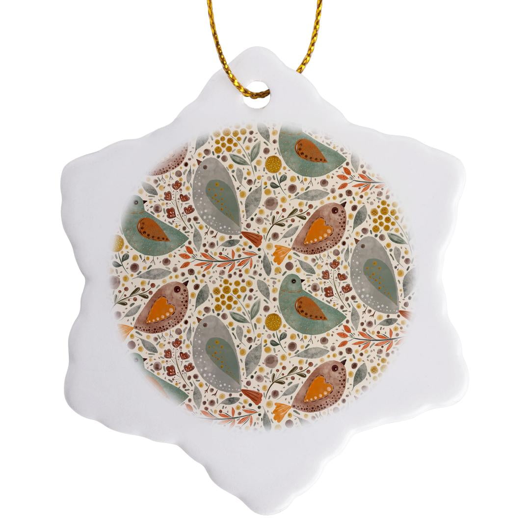 3drose, Birds,orange,brown, Gray,leaves,image of Watercolor ...