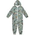 thumbnail image 1 of Birds Pattern One Piece Pajamas Soft Jumpsuit Cozy Sleep and Play Romper Zipper and Pockets 4T, 1 of 8