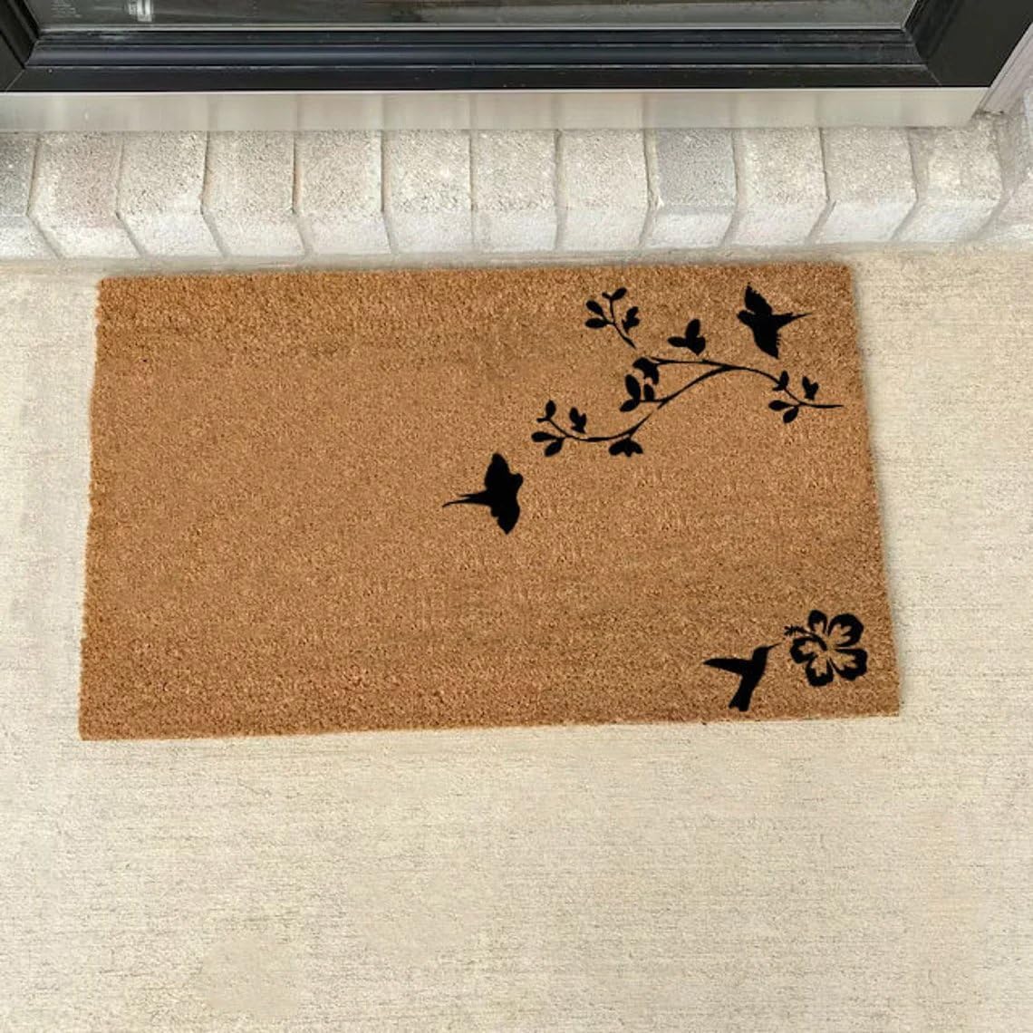 Birds Playing in The Tree Mat Doormat Small Doormat Personality Doormat Mat Rug Bathroom