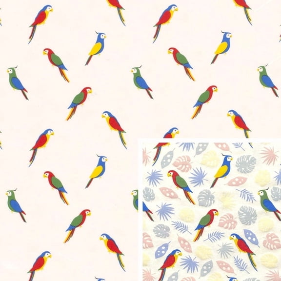 Birds Print Colour Changing Cotton Jersey Stretch Knit Dress Fabric - per yard