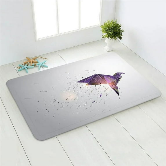 Birds Printed Kitchen Bath Entrance Door Mat Flannel Carpet Cartoon Doormat Indoor Floor Mats Non-Slip Rug Home Decor