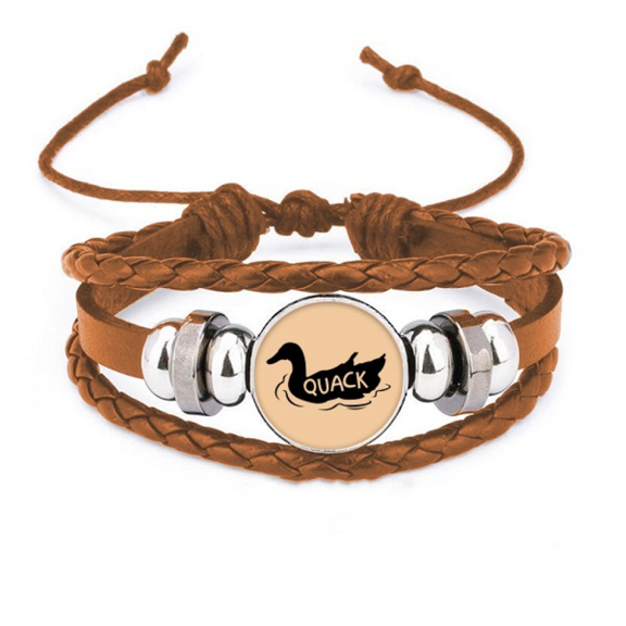 Birds Quack Duck Cucoloris Bracelet Wristband Leather Jewelry Ornament