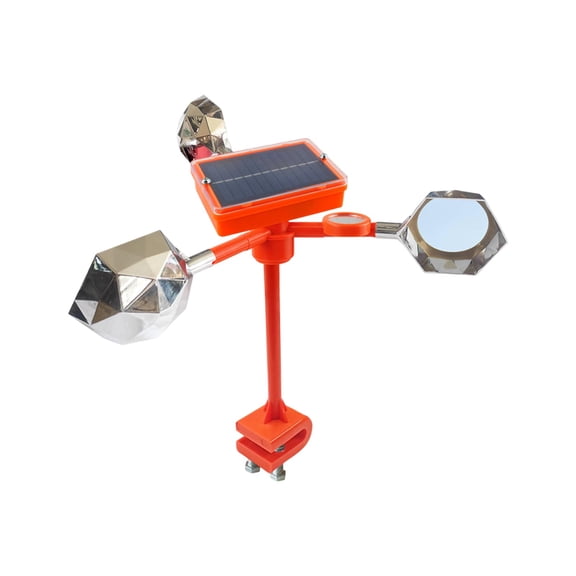 Birds Reflect Deterrent Solar Sound Light Visual Bird Scarer for Outdoor Patio,Bird Scarer Reflector Bird Deterrent Device with 360 Degree Rotation(Fixed volume)