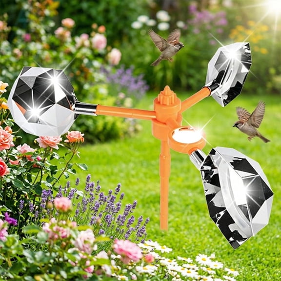 Birds Reflect Deterrent Visual Bird Scarer Outdoor Control Devices Repeller for Seagull Pigeon Harmless Wind Driven Solar Audio Yard Farm Decor